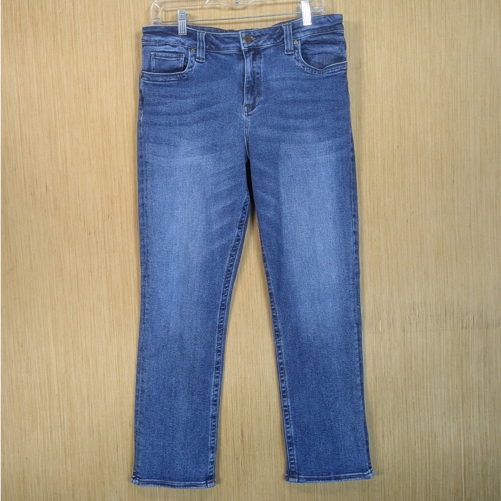 KUT From The Kloth Womens 14 Straight Leg‎ Jeans Stretch Medium Wash Blue Denim